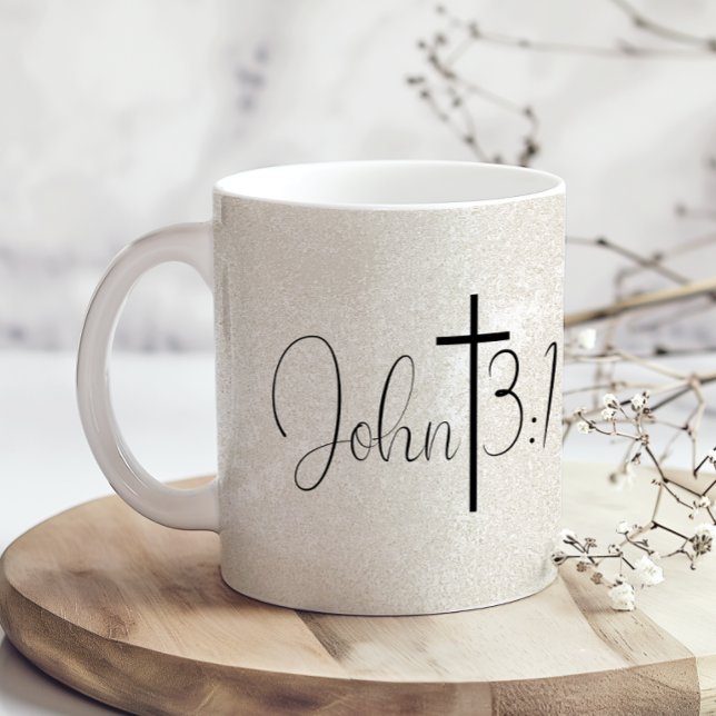 Taza De Café Fondo de perla de Juan 3:16 (Subido por el creador)