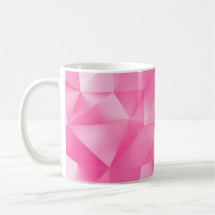 Taza De Café Fondo de polígono rosa: representación 3D abstract