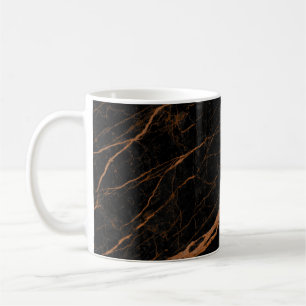 Taza De Café fondo de textura de mármol del emperador negro nat