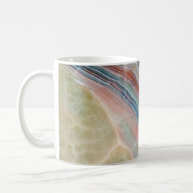 Taza De Café fondo de textura de mármol onix de piedra natural (Izquierda)