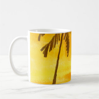 Taza De Café Fondo de verano de palmeras tropicales