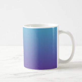 Taza De Café Fondo degradado simple púrpura turquesa azul