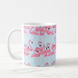 Taza De Café Fondo del patrón fluido del ave flamingo tropical