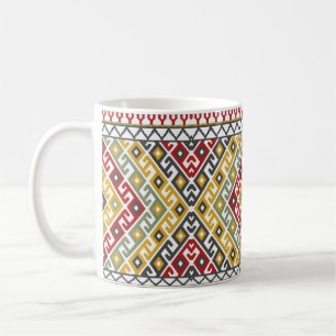 Taza De Café Fondo del patrón geométrico en la sección india, t