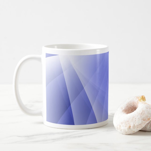 Taza De Café Fondo digital moderno azul (Con donut)