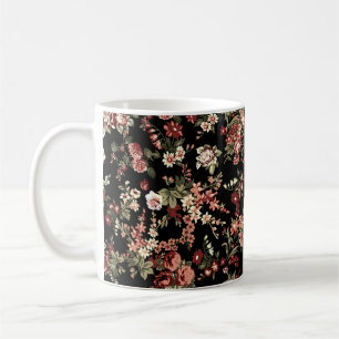 Taza De Café Fondo floral sin soldadura: patrón floral.