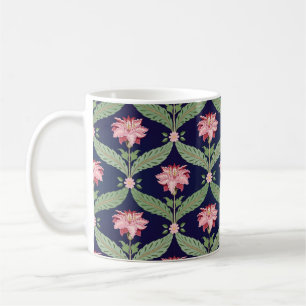Taza De Café Fondo floral vintage inmaculado. Flor de fantasía