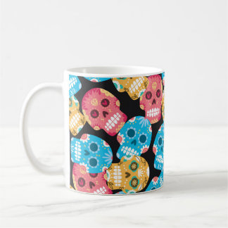 Taza De Café Fondo fluido del cráneo de azúcar