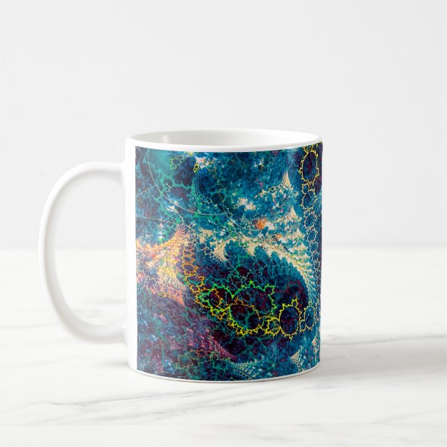Taza De Café Fondo fractal abstracto - generado por computadora (Izquierda)