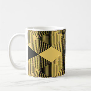 Taza De Café Fondo geométrico abstracto. Malla hexagonal con