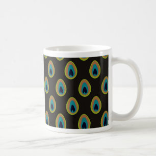 Taza De Café Fondo inspirado en el pavo real