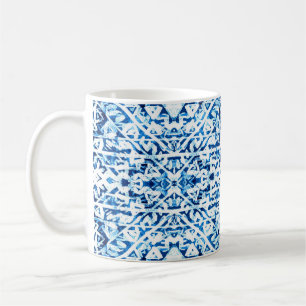 Taza De Café Fondo invernal. Mano de color de agua pintada azul
