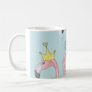 Taza De Café Fondo lindo con flamencos. Fondo de verano