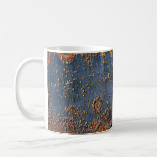 Taza De Café Fondo metalizado oxidado texturizado.