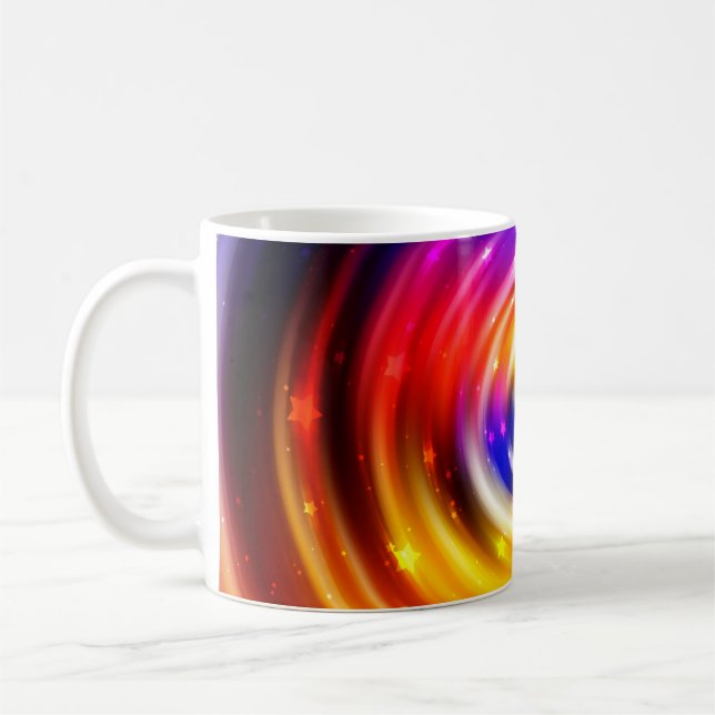 Taza De Café fondo multicolor abstracto. círculo brillante (Izquierda)