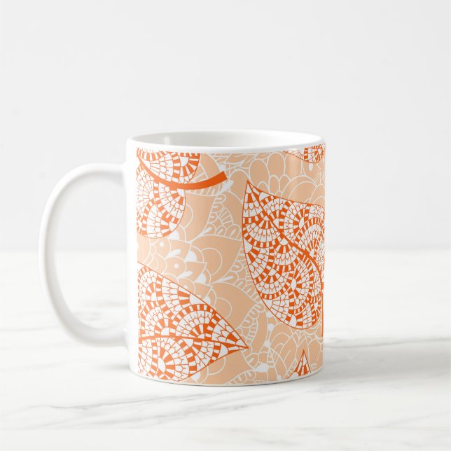 Taza De Café Fondo otoñal. Fondo de patrón impecable (Izquierda)