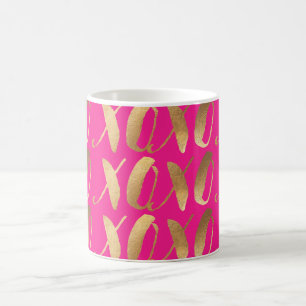 Taza De Café Fondo PixDezines xoxo/Faux Gold/DIY