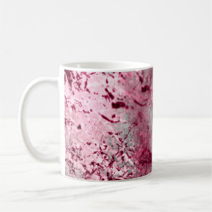 Taza De Café fondo rosado, deco, patrón, abstracto, envejecido,