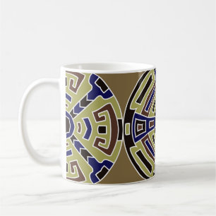 Taza De Café Fondo sin sentido. Color de fondo étnico de moda