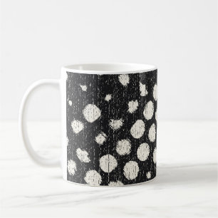 Taza De Café Fondo texturizado con puntos rotos monocromos