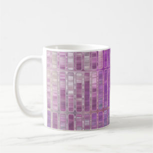 Taza De Café Fondo violeta de mosaico abstracto brillante con g