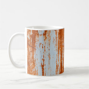 Taza De Café fondo y textura de la pared de acero oxidado