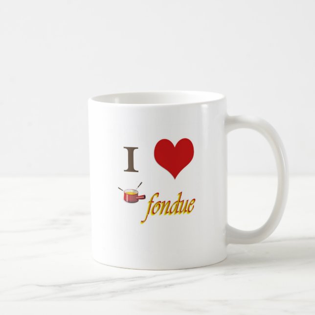 Taza De Café "fondue" del corazón i (Derecha)