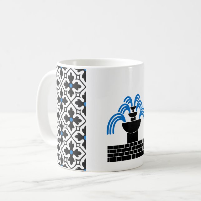 Taza De Café Fontaine dans Sable Populace Badge Coffee Mug (Anverso izquierdo)
