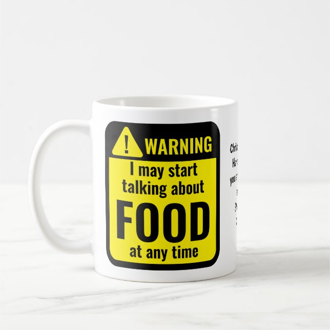 Taza De Café Food Funny Personalized Warning (Izquierda)