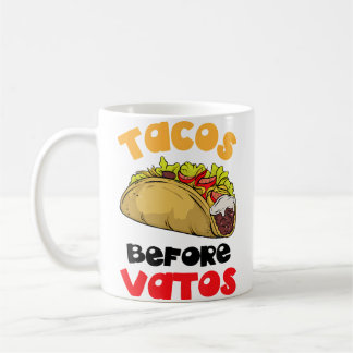 Taza De Café Food Lovers Tacos Before Vatos