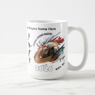 Taza De Café Football 2026 Coffee Mug– Mexico USA Canada Design