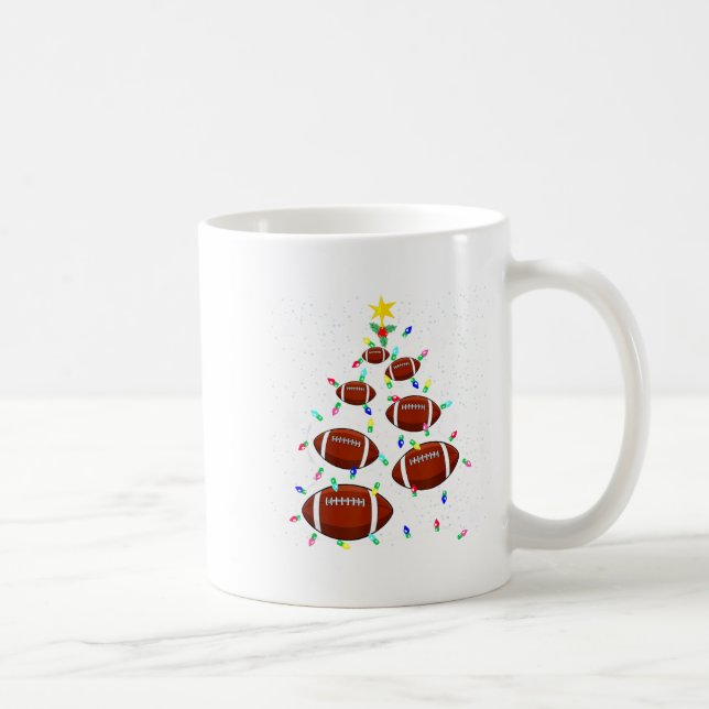 Taza De Café Football Christmas Tree Light Xmas Football Boys G (Derecha)