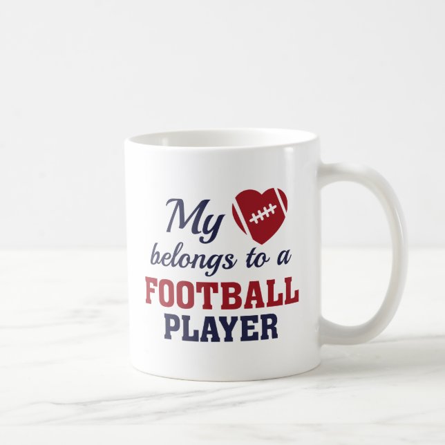 Taza De Café Football de Heart Belongs (Derecha)