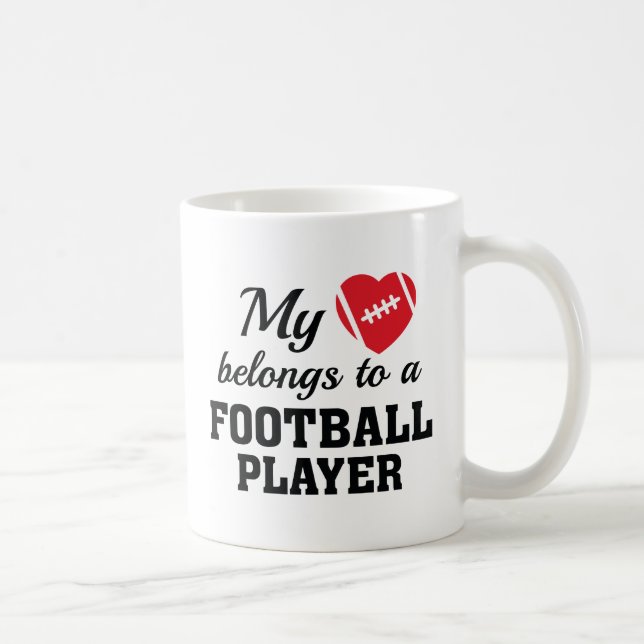 Taza De Café Football de Heart Belongs (Derecha)