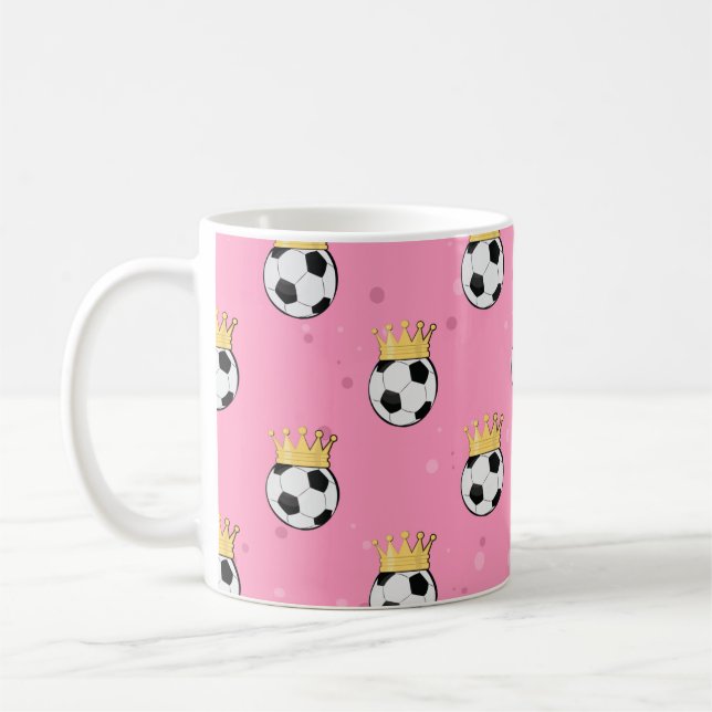 Taza De Café Football / Soccer - Sports King Seamless Pattern   (Izquierda)