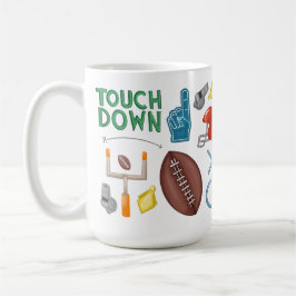 Taza De Café Football Sunday Morning Mug Game Day Touchdown Mug