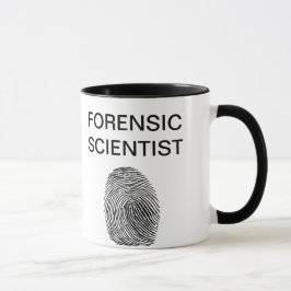 Taza de café forense del científico