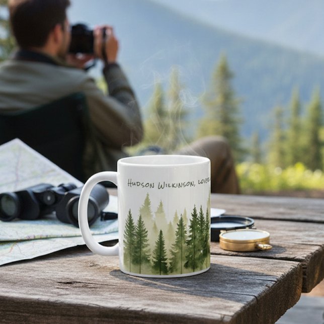 Taza De Café Forest Adventure Name Quote Mug (Subido por el creador)