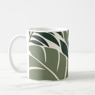 Taza De Café Forest Sage Tropical Leaf Silhouette