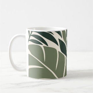 Taza De Café Forest Sage Tropical Leaf Silhouette