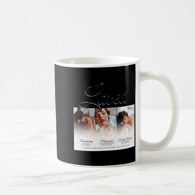 Taza De Café Forever Loved Memorial 3 Photo Memorial  (Derecha)