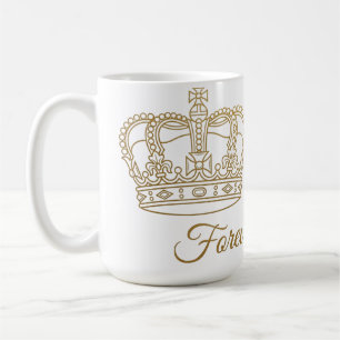 Taza De Café Forever Royal King Queen Crown Anniversary Mug
