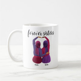 Taza De Café Forever Sisters Personalized Hijabi Gift