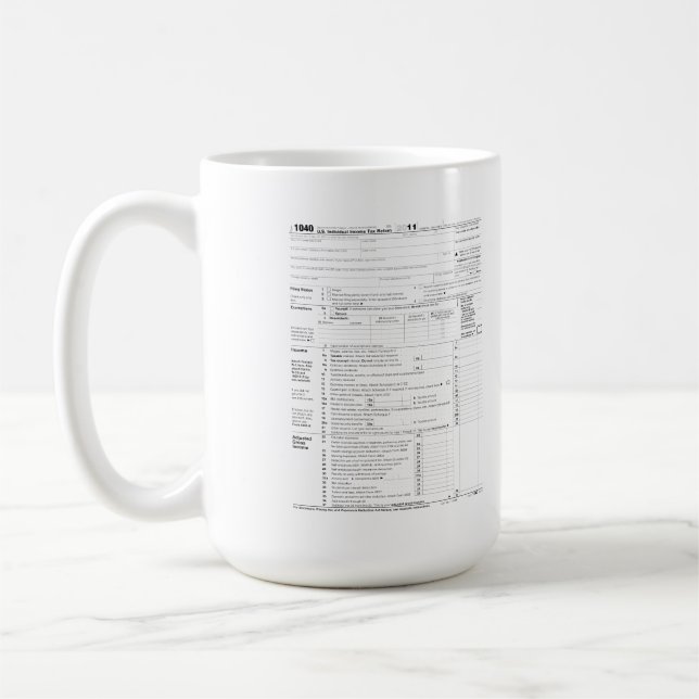 Taza De Café Forma 1040 del impuesto sobre la renta (Izquierda)