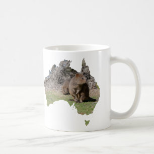 Taza De Café Forma de Australia Quokka Lindo Comiendo Hierba