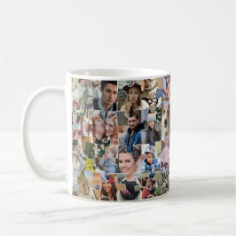 Taza De Café Forma de rompecabezas del Personalizado del Collag