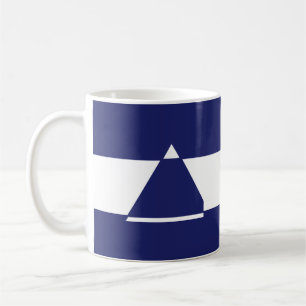 Taza De Café Forma de triángulo azul y blanco
