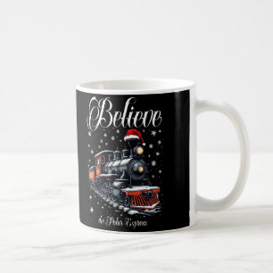 Taza De Café Formación de Navidades de Vintage Believe