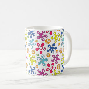 Taza De Café Formas abstractas de garabatos juguetones