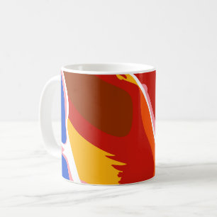 Taza De Café Formas abstractas fluidas con colores audaces